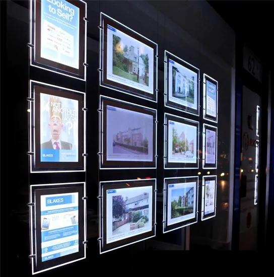 Hanging A3 Poster Frame Sale Light Box Hanging Real Estate Agent LED A4 Window Display