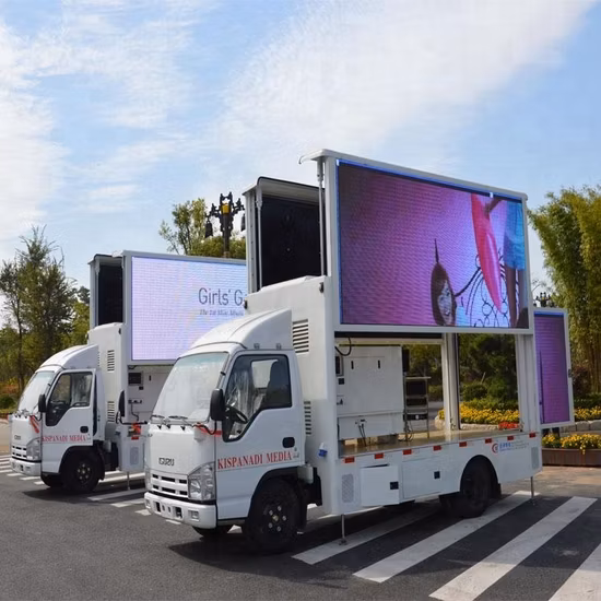 Isuzu Mobile LED Screen Vehicles, Mobile Display Trucks, Japan Brand Truck Mounted Advertising LED Display Screen