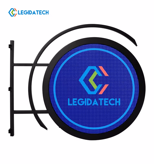 P4mm Double Sided Logo Display LED Round Circle Indoor Outdoor Shop Store Dual Sides Waterproof Screen Sign